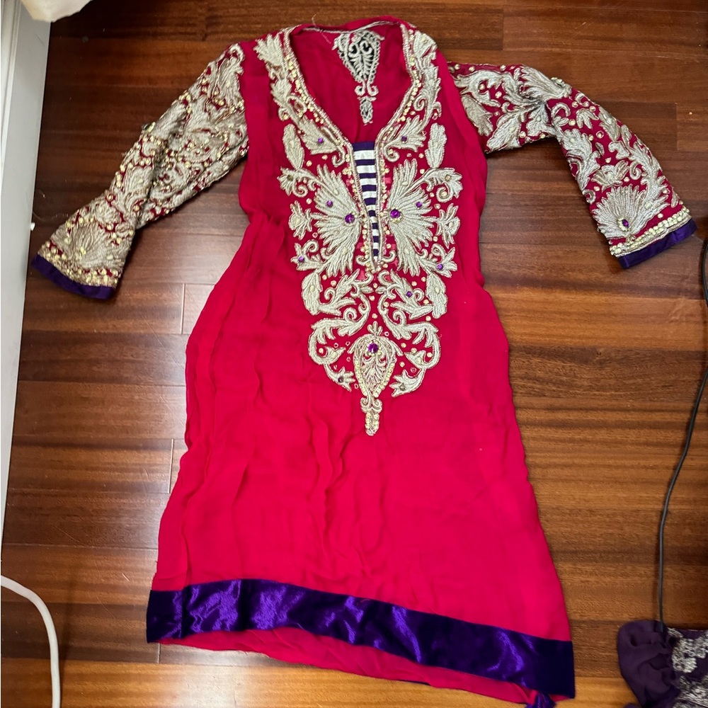 pink Indian/pakistani suit dress. Eid outfit/wedding outfit.